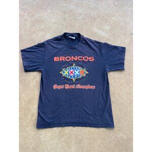 Vintage Broncos Super Bowl XXXII Champions T-Shirt 1998 Made In USA Large O3